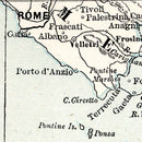 Vintage Map of Italy 1893