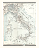 Vintage Map of Italy 1893