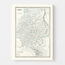 Vintage Map of Russia 1893