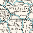 Vintage Map of Russia 1893