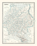 Vintage Map of Russia 1893