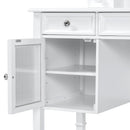 Elegant Makeup Vanity Desk With Adjustable Mirror And Storage And Construction - White by HouseOfZazla