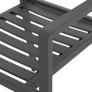 Outdoor Modern Aluminum Dining Chair (Set of 2), Gun Metal Gray