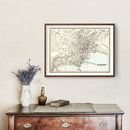 Vintage Map of Naples, Italy 1893