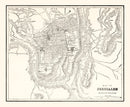 Vintage Map of Jerusalem, Israel 1893