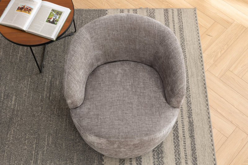 Walker Edison | Chenille Swivel Accent Barrel Chair