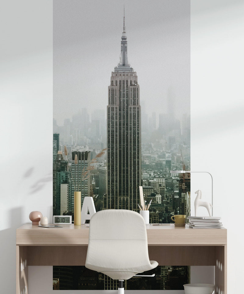 Empire State Building NYC Wall Mural. New York City Skyscrapers Peel and Stick Wallpaper.