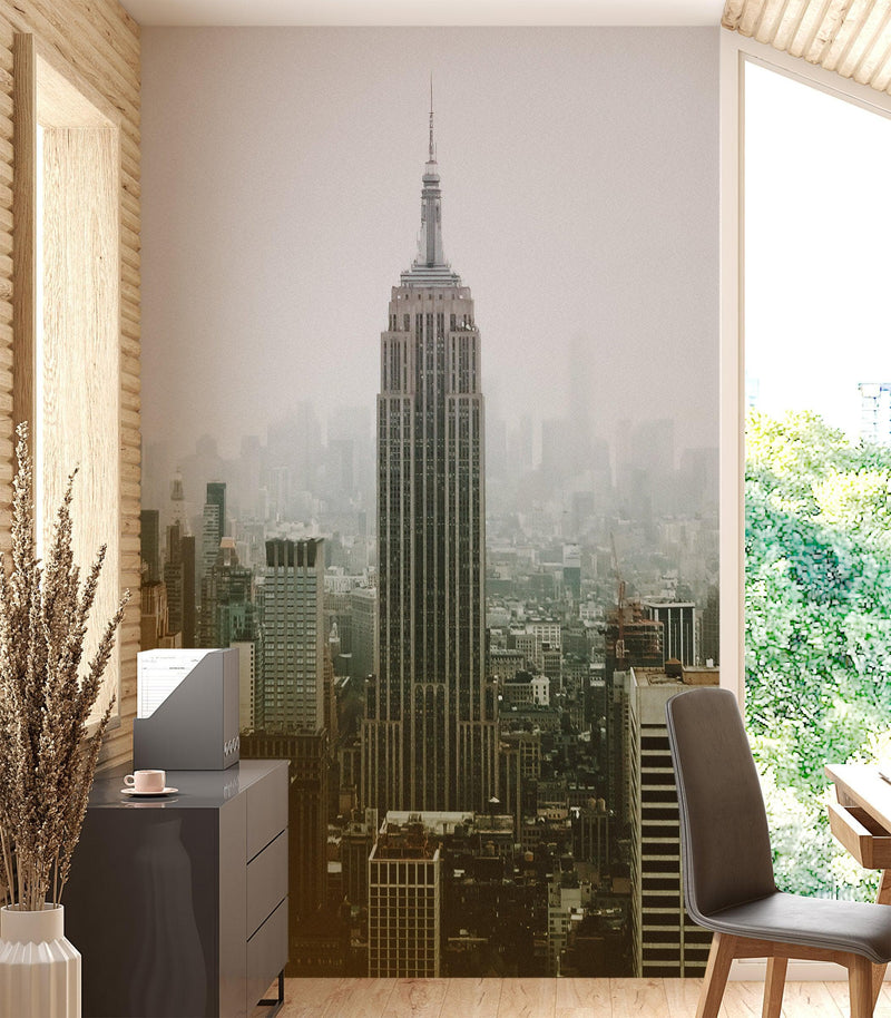 Empire State Building NYC Wall Mural. New York City Skyscrapers Peel and Stick Wallpaper.