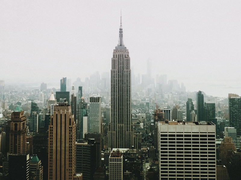 Empire State Building NYC Wall Mural. New York City Skyscrapers Peel and Stick Wallpaper.