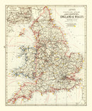Vintage Railway Map of England & Wales 1883
