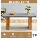 Table and chair set.Cozy Modern MDF Dining Set -67'x35.4' with 4 Gray  Artificial Leather Chairs With Curved Widened Cushion Design.Suitable for restaurants, kitchens, dining rooms,etc.