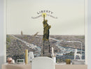 Vintage Illustration of the Statue of Liberty Wall Mural. The Great Bartholdi Statue, Liberty Enlightening the World Peel and Stick Wallpaper.