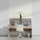 Vintage Illustration of the Statue of Liberty Wall Mural. The Great Bartholdi Statue, Liberty Enlightening the World Peel and Stick Wallpaper.