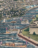 Vintage Illustration of the Statue of Liberty Wall Mural. The Great Bartholdi Statue, Liberty Enlightening the World Peel and Stick Wallpaper.