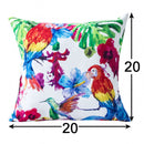 Tropical Parrot Outdoor & Indoor Pillow With Solarium - Multicolor by Unique Piece Furniture