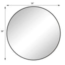 Wall Circular Mirror Metal Framed Mirror Round Vanity Mirror Dressing Mirror, For Bathroom, Living Room, Bedroom Wall Decor by Unique Piece Furniture