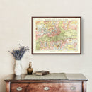 Vintage Map of London, England 1883