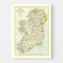 Vintage Map of Ireland 1883