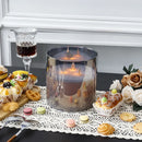 6" High 3-Wick Glass Flameless Candles( small Gray) by JHY DESIGN
