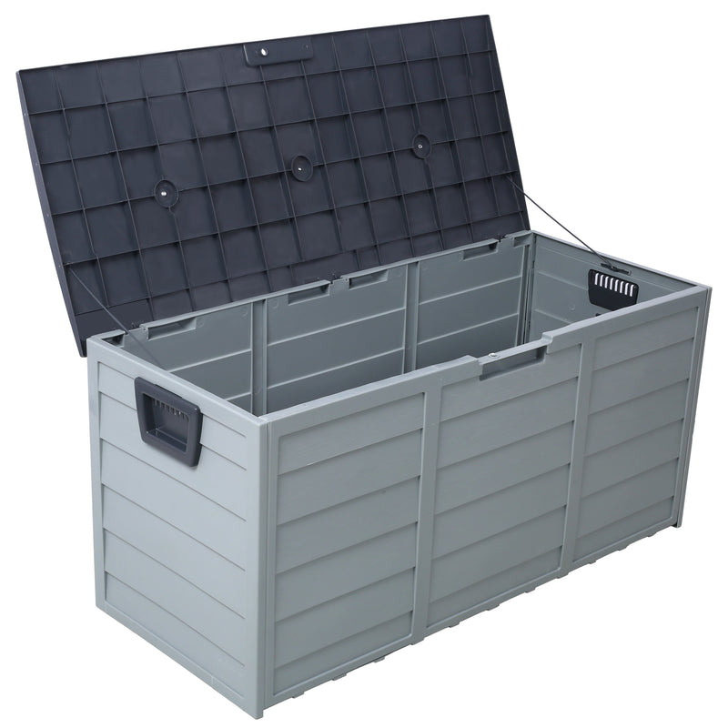 75 Gallon Resin Deck Box Storage Shed, photo 4 of 10