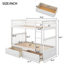 Twin Over Twin Bunk Bed With Drawers, Convertible Beds by HouseOfZazla