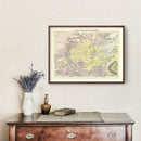 Vintage Map of Edinburgh, Scotland 1883