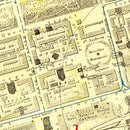 Vintage Map of Edinburgh, Scotland 1883