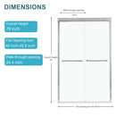 Modern Double Sliding Shower Enclosure, Tempered Glass by HouseOfZazla