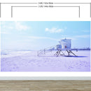 Lifeguard Tower on Pensacola Beach Wall Mural. Pastel Color Theme Peel and Stick Wallpaper.