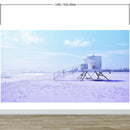 Lifeguard Tower on Pensacola Beach Wall Mural. Pastel Color Theme Peel and Stick Wallpaper.