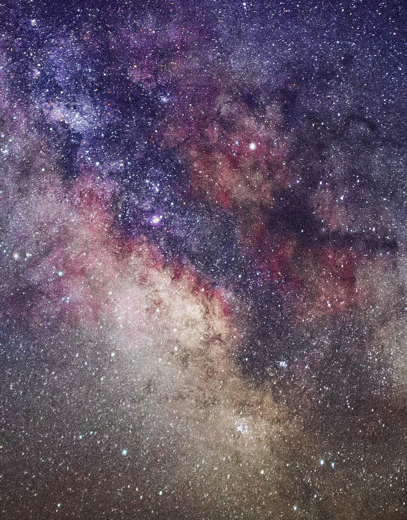 Milky Way Galaxy Stars Wall Mural. Starry Night Over Devils Tower National Monument Park.