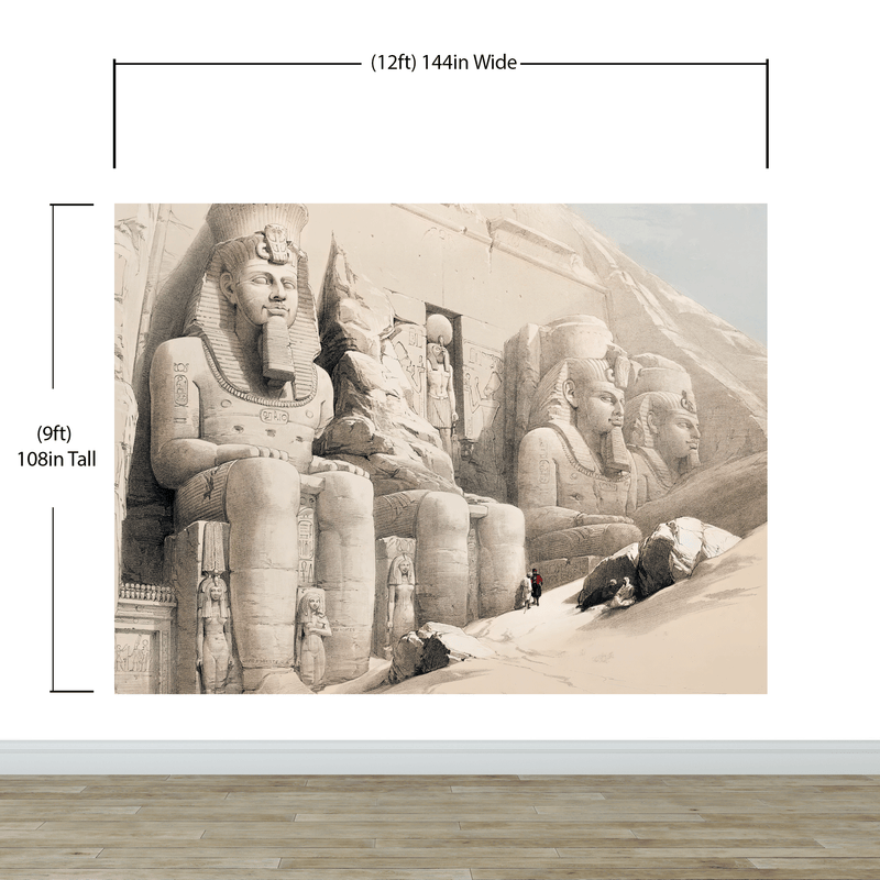 Ancient Egyptian Temple Wall Mural. The Great Temple of Aboo-Simble, Nubia by David Roberts.