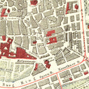 Vintage Map of Vienna, Austria 1883