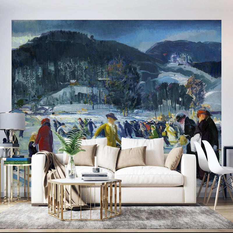 Love of Winter Famous Painting Wall Mural. Painting by George Wesley Bellows.