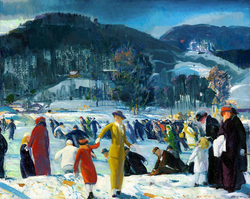 Love of Winter Famous Painting Wall Mural. Painting by George Wesley Bellows.