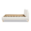 Roman - Curved Headboard Upholstered Platform Bed by HouseOfZazla