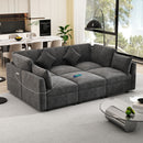 Sectional Sofa Modular U-Shaped With Ottoman & USB Ports by Unique Piece Furniture