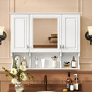 Wall Mounted Bathroom Medicine Wall Cabinet With Mirror & Open Shelves by Unique Piece Furniture