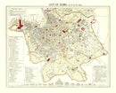 Vintage Map of Rome, Italy 1883