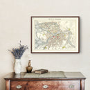 Vintage Map of Saint Petersburg, Russia 1883