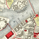 Vintage Map of Saint Petersburg, Russia 1883