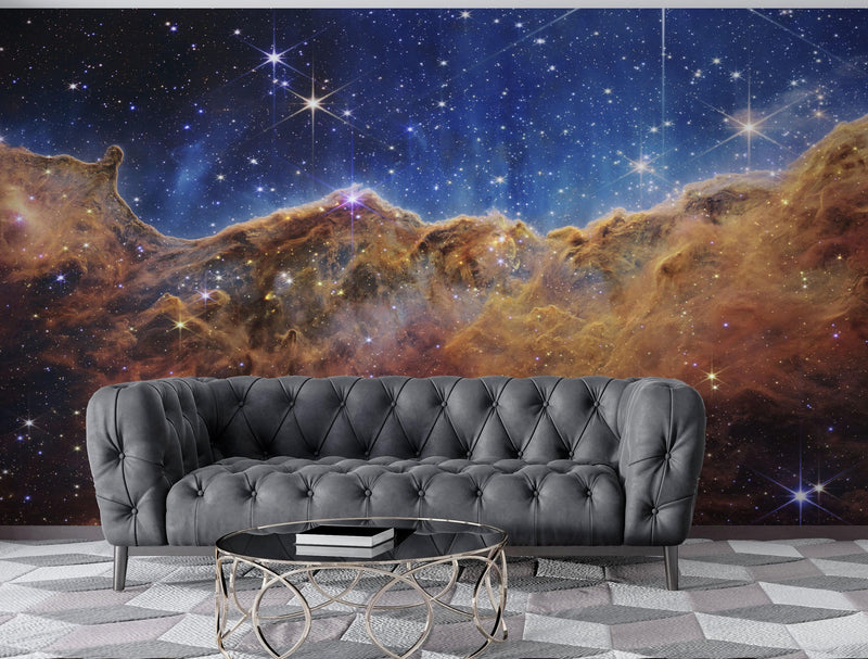 Cosmic Cliffs in the Carina Nebula Photo (NIRCam Image) from NASA, ESA, CSA, STScI. Galaxy Nebula Space Wall Mural | Peel and Stick Wallpaper.