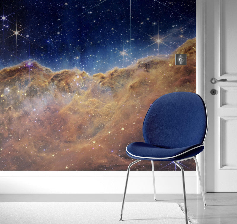 Cosmic Cliffs in the Carina Nebula Photo (NIRCam Image) from NASA, ESA, CSA, STScI. Galaxy Nebula Space Wall Mural | Peel and Stick Wallpaper.