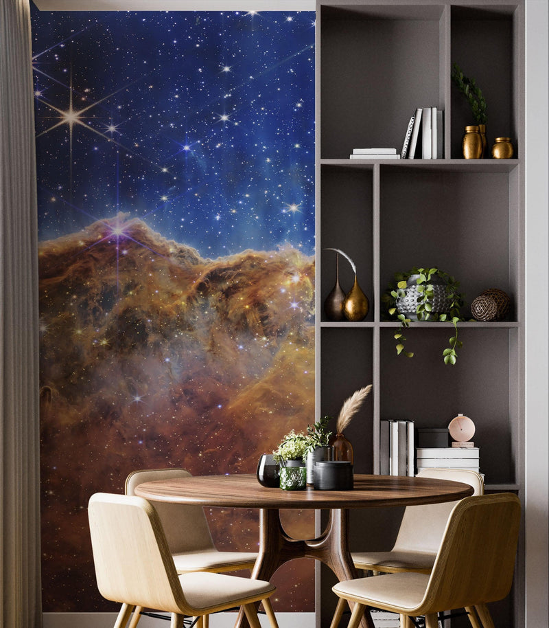 Cosmic Cliffs in the Carina Nebula Photo (NIRCam Image) from NASA, ESA, CSA, STScI. Galaxy Nebula Space Wall Mural | Peel and Stick Wallpaper.