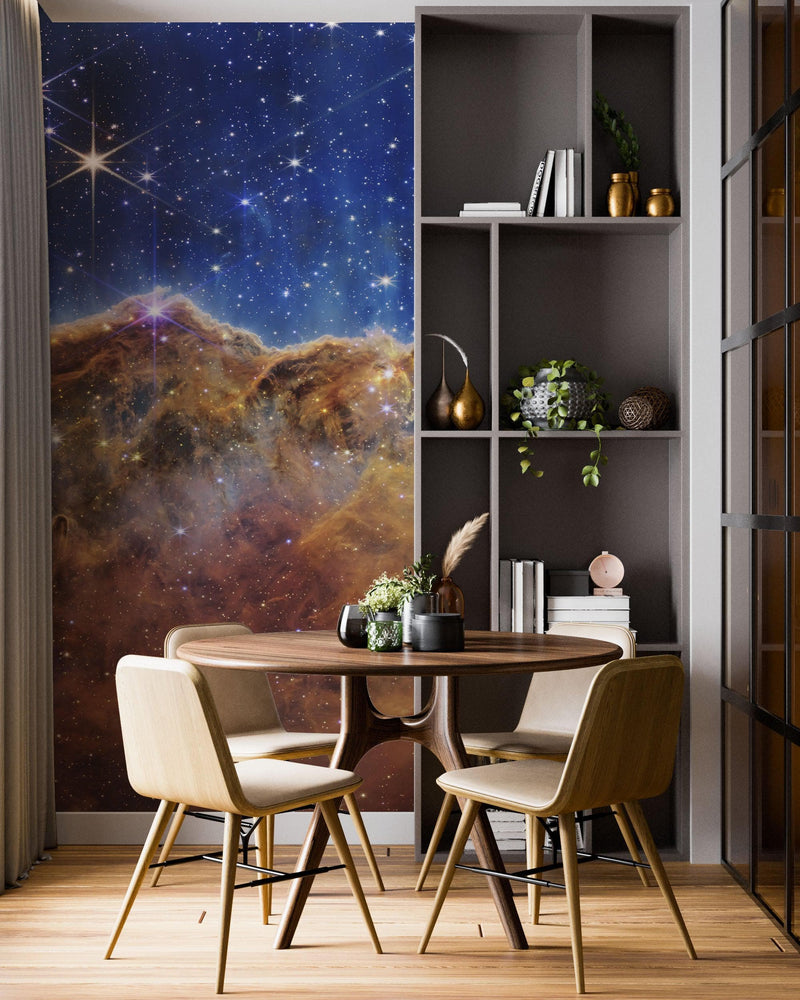 Cosmic Cliffs in the Carina Nebula Photo (NIRCam Image) from NASA, ESA, CSA, STScI. Galaxy Nebula Space Wall Mural | Peel and Stick Wallpaper.