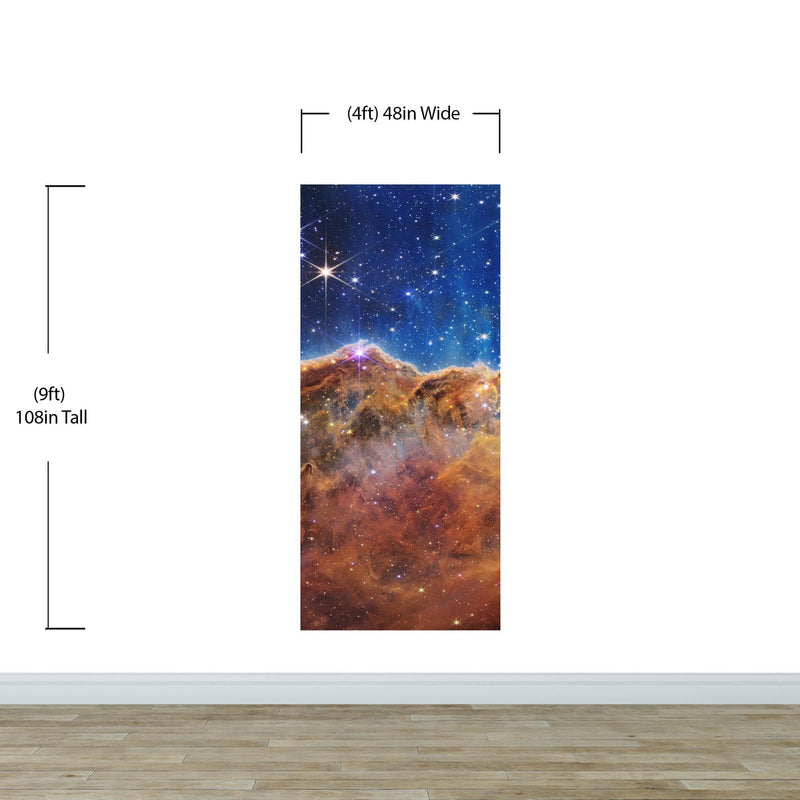 Cosmic Cliffs in the Carina Nebula Photo (NIRCam Image) from NASA, ESA, CSA, STScI. Galaxy Nebula Space Wall Mural | Peel and Stick Wallpaper.