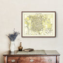 Vintage Map of Madrid, Spain 1883