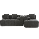 Sectional Free Combined Sofa With 2 Side Pockets by HouseOfZazla