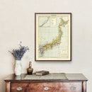 Vintage Map of Japan 1883