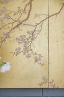 Cherry Blossom Wall Art Panels, Wall Decor For Living Room Dining Room Office Bedroom (Set of 2) - Gold by HouseOfZazla